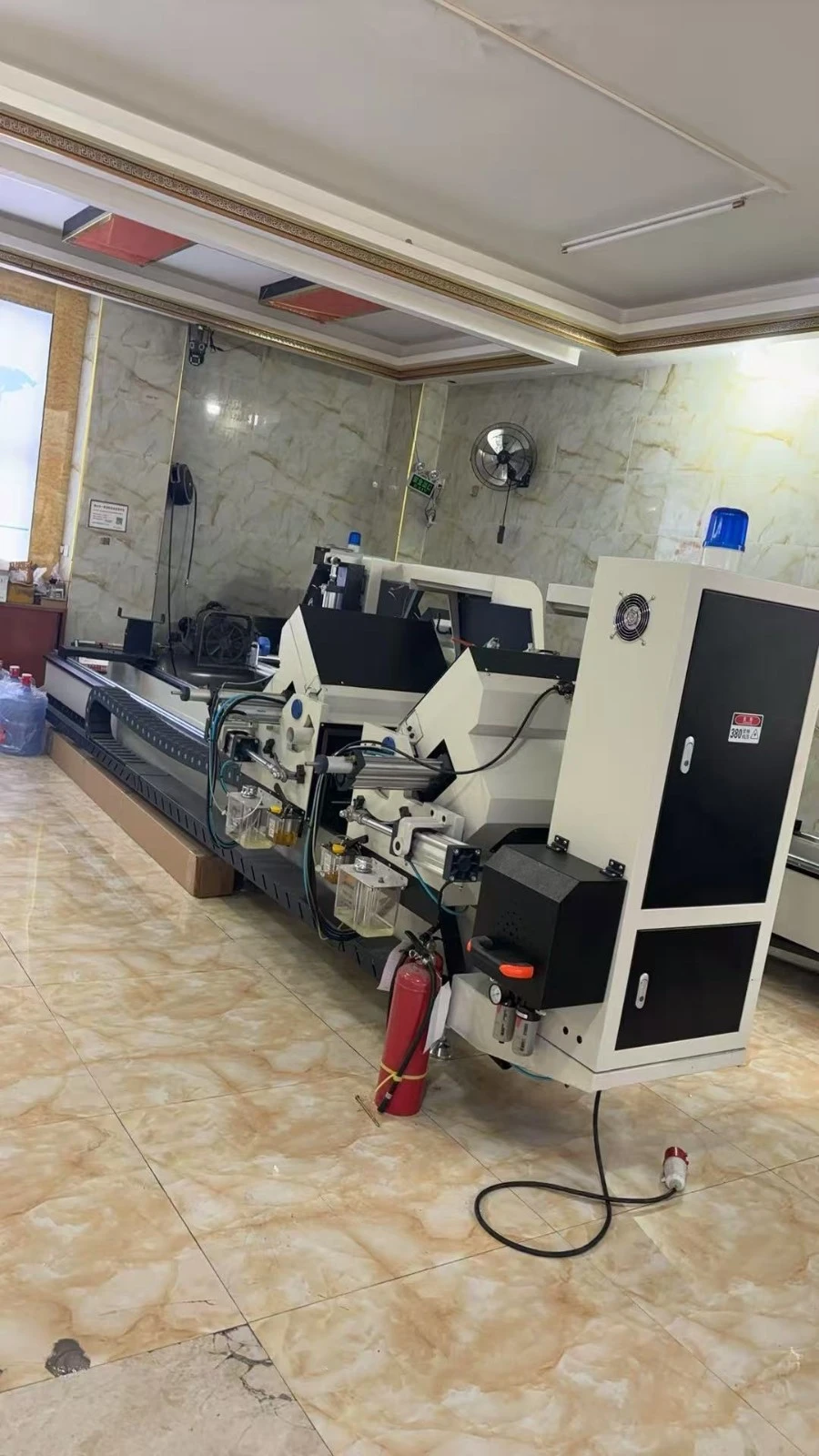 550 Digital Display Double Head Saw factory